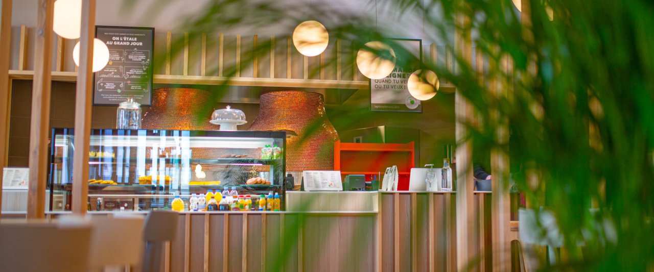 Vue d'ensemble de la cuisine de La pizza d'Eric